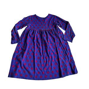 Kelly Kids Purple & Red Polka Dot Long Sleeve Dress - Size 10